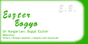 eszter bogyo business card