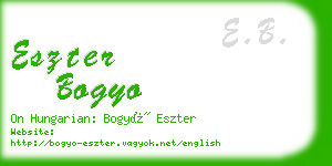 eszter bogyo business card